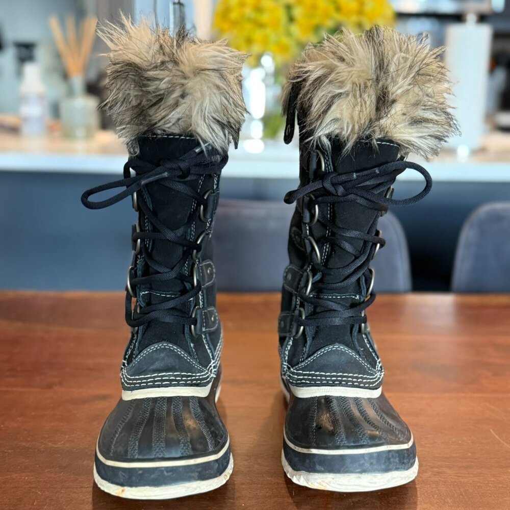 Sorel Joan of Arctic Waterproof Winter Snow Boots Black Size 6.5